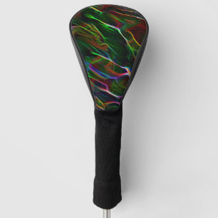 Couvre-club De Golf Étrange enchevêtrement de lignes colorées