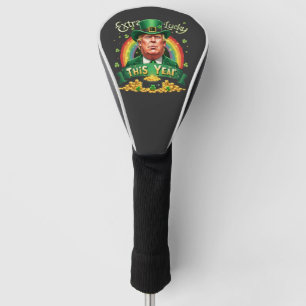 Couvre-club De Golf Extra Lucky cette année St Patrick Day Trump Leopa