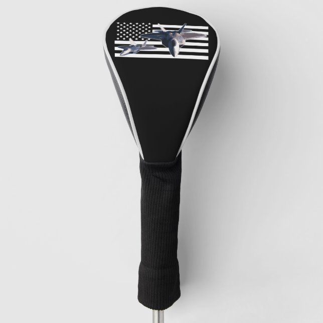 Couvre-club De Golf F-22 (drapeau noir) (Devant)