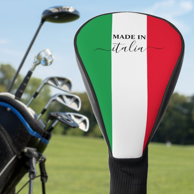 Couvre-club De Golf Fabriqué en Italie drapeau italien Rouge Blanc Ver (italy italian flag made in italia golf head cover)