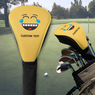 Couvre-club De Golf Face avec des larmes de joie