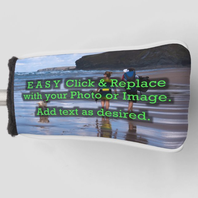 Couvre-club De Golf Facile de cliquer et de remplacer l'image horizont (Devant)