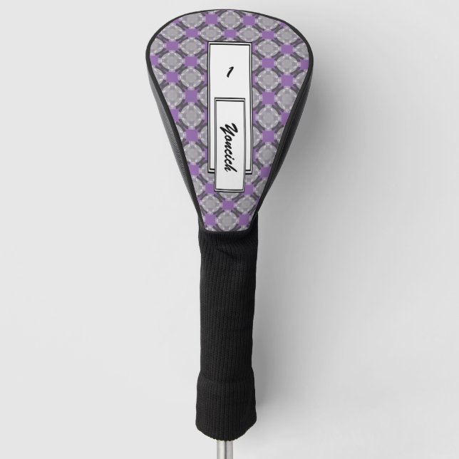 Couvre-club De Golf Faded Circle Grid par Kenneth Yoncich (Devant)