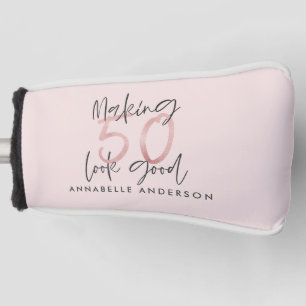 Couvre-club De Golf Faire paraître 50 belles parties scintillant roses