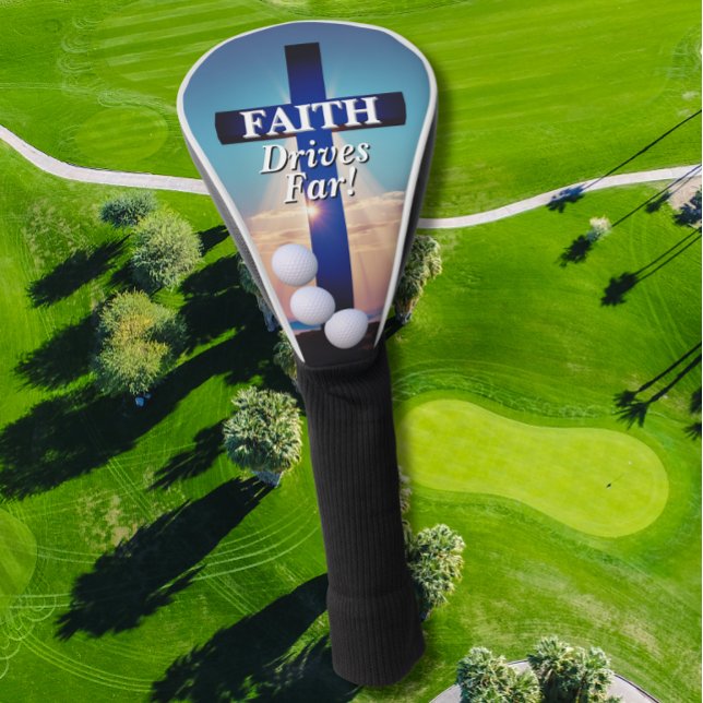 Couvre-club De Golf Faith Drives Far Golf Head Cover (Créateur téléchargé)
