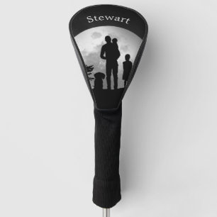 Couvre-club De Golf Family Days End Silhouette with the Moon Personal