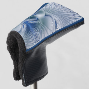 Couvre-club De Golf Fantaisie dynamique Tons bleus abstraits Art fract