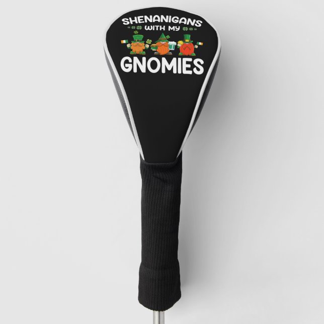 Couvre-club De Golf Farces Avec Mes Gnomes St. Patrick Gnome (Devant)