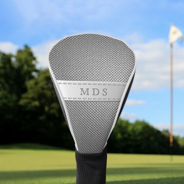Couvre-club De Golf Faux Carbone Monogram Golf Head Cover (Just add your initials!)