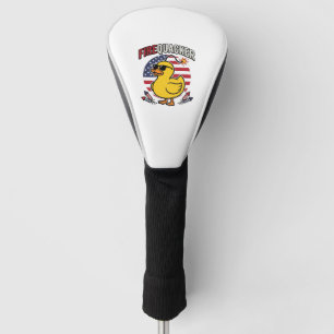 Couvre-club De Golf Feu d'artifice Canard Patriotique Conception Vecto