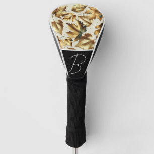 Couvre-club De Golf Feuilles de bronze doré Abricot beige glamour auto