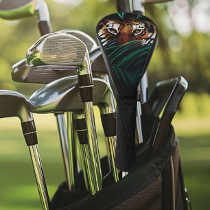 Couvre-club De Golf Feuilles de la jungle verte de Tiger