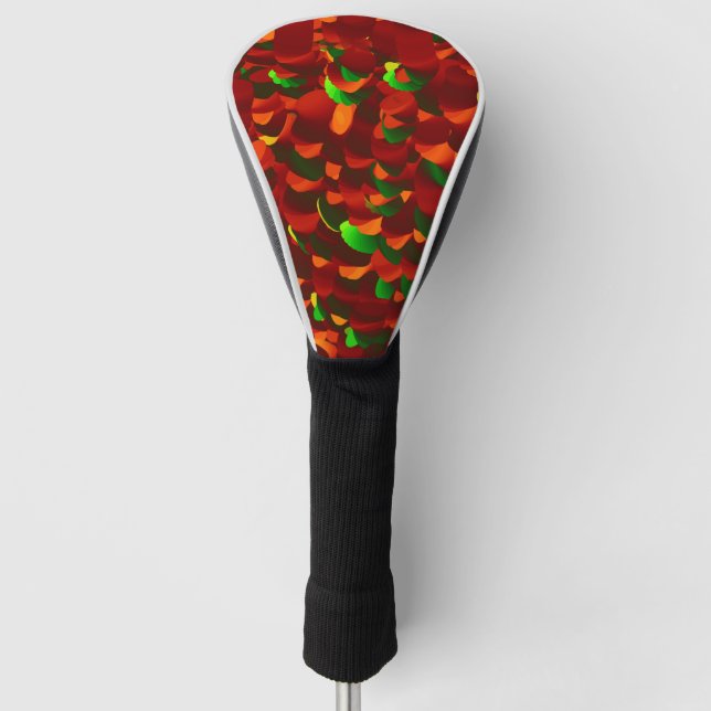 Couvre-club De Golf Feuilles de rose (Devant)