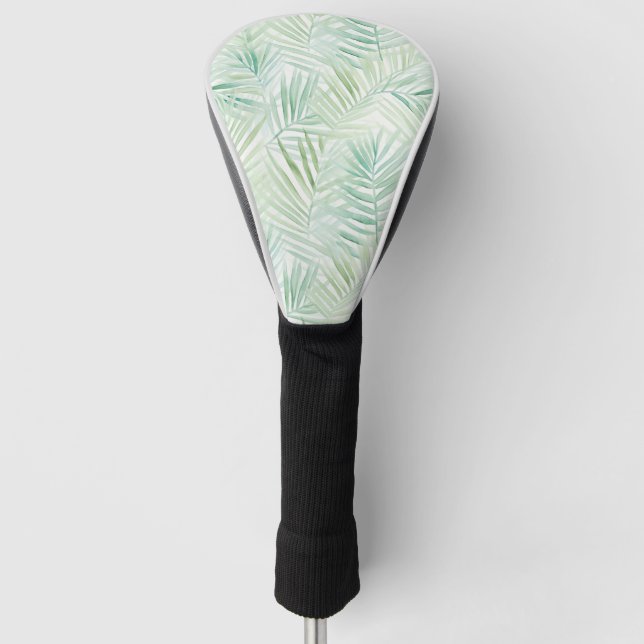 Couvre-club De Golf Feuilles Tropicales Vertes Aloha (Devant)