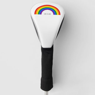 Couvre-club De Golf Fierté gay arc-en-ciel. L'amour est l'amour.