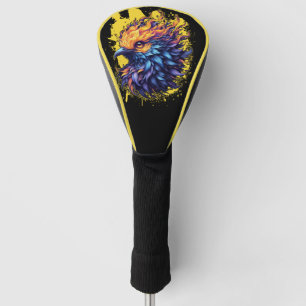 Couvre-club De Golf Fiery Phoenix Bird Art