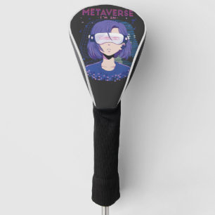 Couvre-club De Golf Fille d'anime lunettes de réalité virtuelle Housse