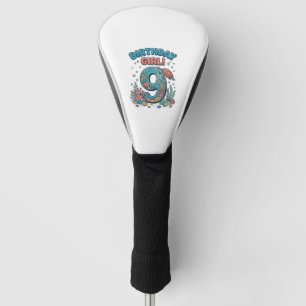 Couvre-club De Golf Fille d'anniversaire 9 Tortue de mer Conception ve