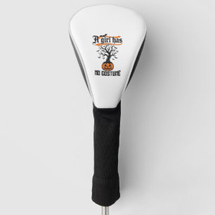 Couvre-club De Golf Fille d'Halloween sans costume Citrouille vintage_
