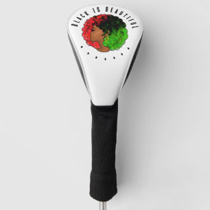 Couvre-club De Golf Fille noire panafricaine femme rouge vert fierté a