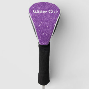 Couvre-club De Golf Fille Pailletée Violette Montre Ta Glamour Étincel