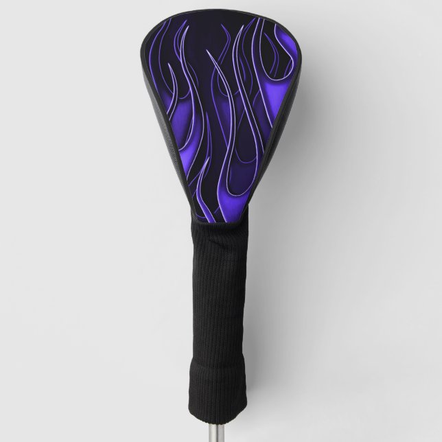 Couvre-club De Golf Flammes violettes (Devant)