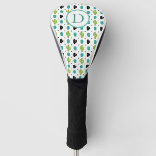Couvre-club De Golf Fleur cygne verte motif de Cactus
