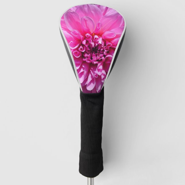 Couvre-club De Golf Fleur Dahlia Rose violet (Devant)