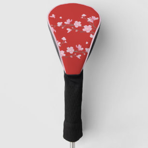 Couvre-club De Golf Fleur de cerisiers - Rouge