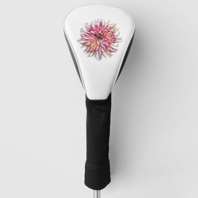 COUVRE-CLUB DE GOLF FLEUR DE DAHLIA (Devant)