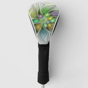 Couvre-club De Golf Fleur de Fantaisie Colorée Moderne Abstraite Fract