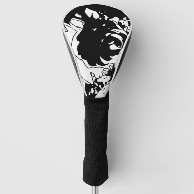 Couvre-club De Golf Fleur Doodle (Devant)