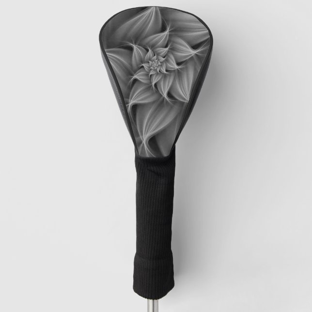Couvre-club De Golf Fleur Gris Awesome Fractale (Devant)