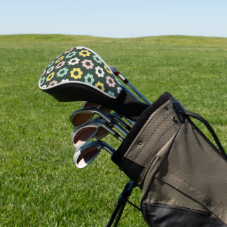 Couvre-club de golf Fleur Rétro Vert Sauge Matcha