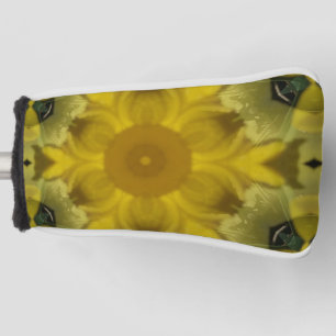 Couvre-club De Golf Fleur soleil éclate dorée