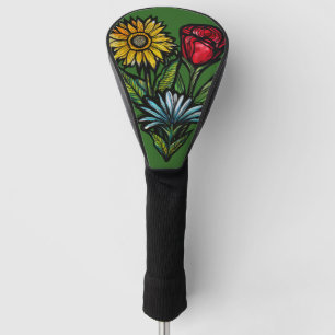 Couvre-club De Golf Fleuriste Rose de jardin de fleurs tournesol et tu