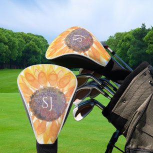 Couvre-club De Golf Fleurs à monogramme