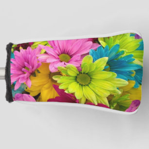 COUVRE-CLUB DE GOLF FLEURS CLAIRES ET COLORÉES