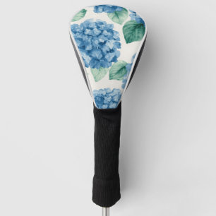 Couvre-club De Golf Fleurs de bleu d'Hydrangea aquarelle botanique flo