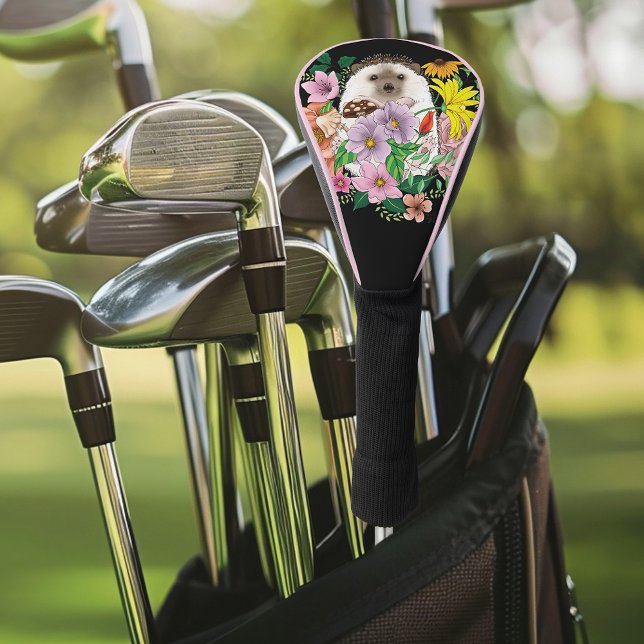 Couvre-club De Golf Fleurs de hérisson mignonnes (Créateur téléchargé)