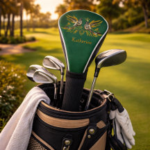 Fleurs de Oiseaux Vintage Personnalisées Vert