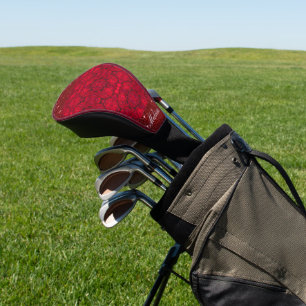 Couvre-club De Golf Fleurs de roses rouges avec gouttes de fond - cout
