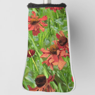 COUVRE-CLUB DE GOLF FLEURS DE RUDBECKIA ROUGES