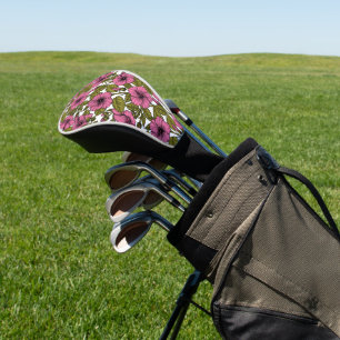Couvre-club De Golf Fleurs d'hibiscus roses
