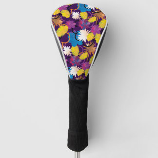 Couvre-club De Golf Fleurs exotiques tropicales colorées vives peintes