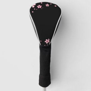 Couvre-club De Golf Fleurs Noires Et Roses