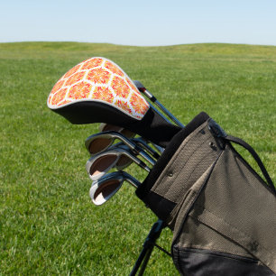Couvre-club De Golf Fleurs Oranges, Motif De Fleurs, Motif Floral