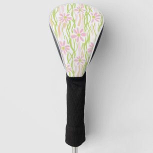 Couvre-club De Golf Fleurs Rétro Pastel (8)