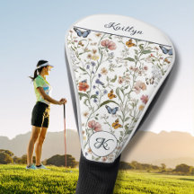 Fleurs Sauvages Charmantes Papillons Nom Monogramm