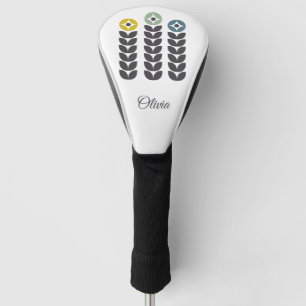 Couvre-club De Golf Fleurs scandinaves Abstraites et colorées